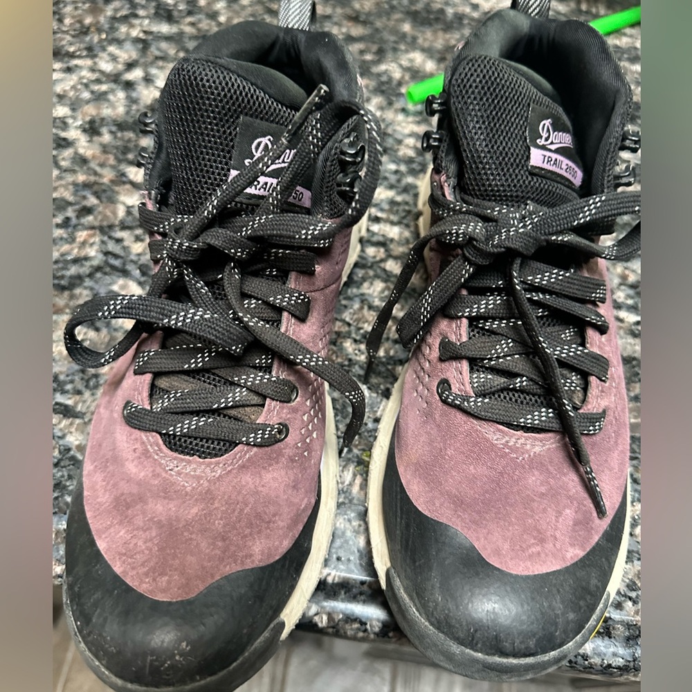 Danner Hiking boots, 8.5 but fit more like an 8. Purple and black